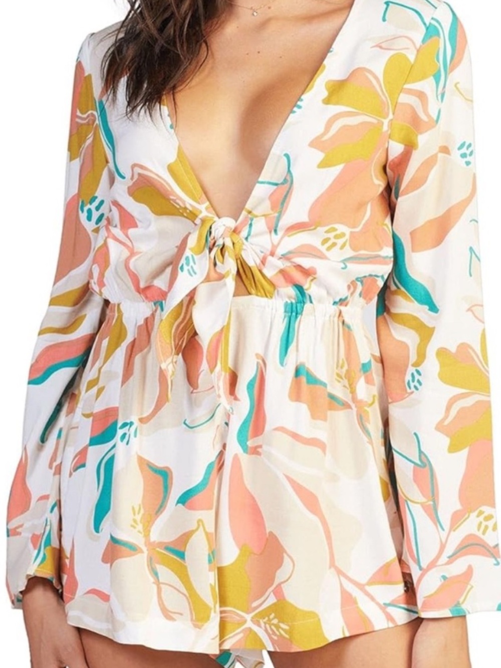 Roxy floral print romper size XS/S